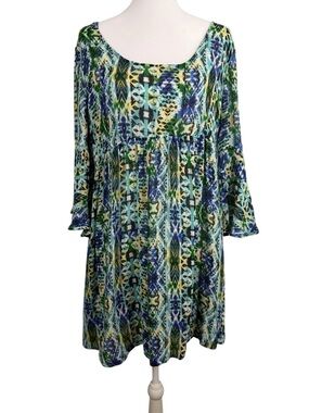 Myth Multicolor Tunic Dress, Size L, Stylish & Versatile Summer Wear